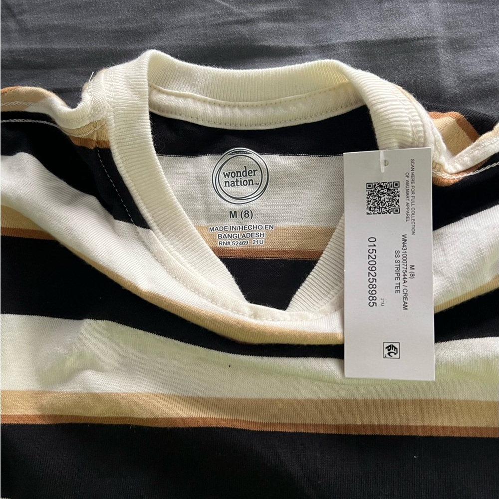 Wonder Nation Black Striped Shirt